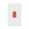 ABB 1 Gang 45Amp Double pole Switch with Neon light, Inora BL143, White