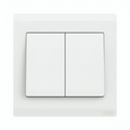 ABB 2 Gang 2 Way 10Amp Switch,Inora BL106, White