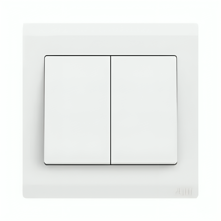 ABB 2 Gang 2 Way 10Amp Switch,Inora BL106, White