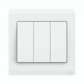 ABB 3 Gang 1 Way 10Amp Switch,Inora BL103, White