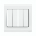 ABB 4 Gang 1 Way 10Amp Switch,Inora BL104, White