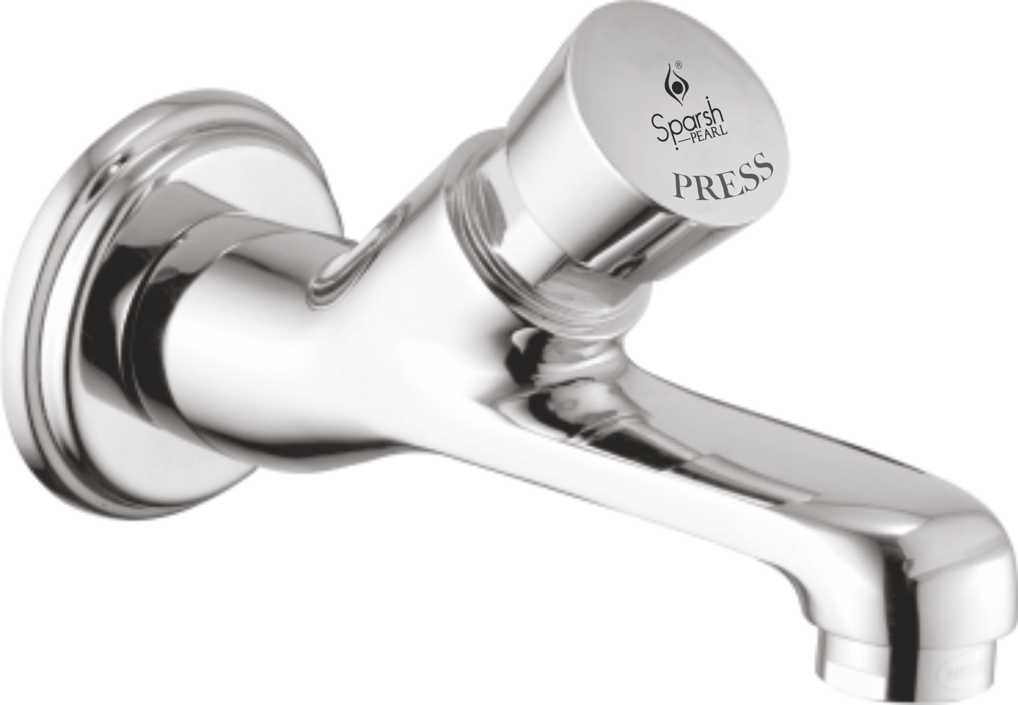 Sparsh Pressmatic Bib Cock (Silver Chrome)