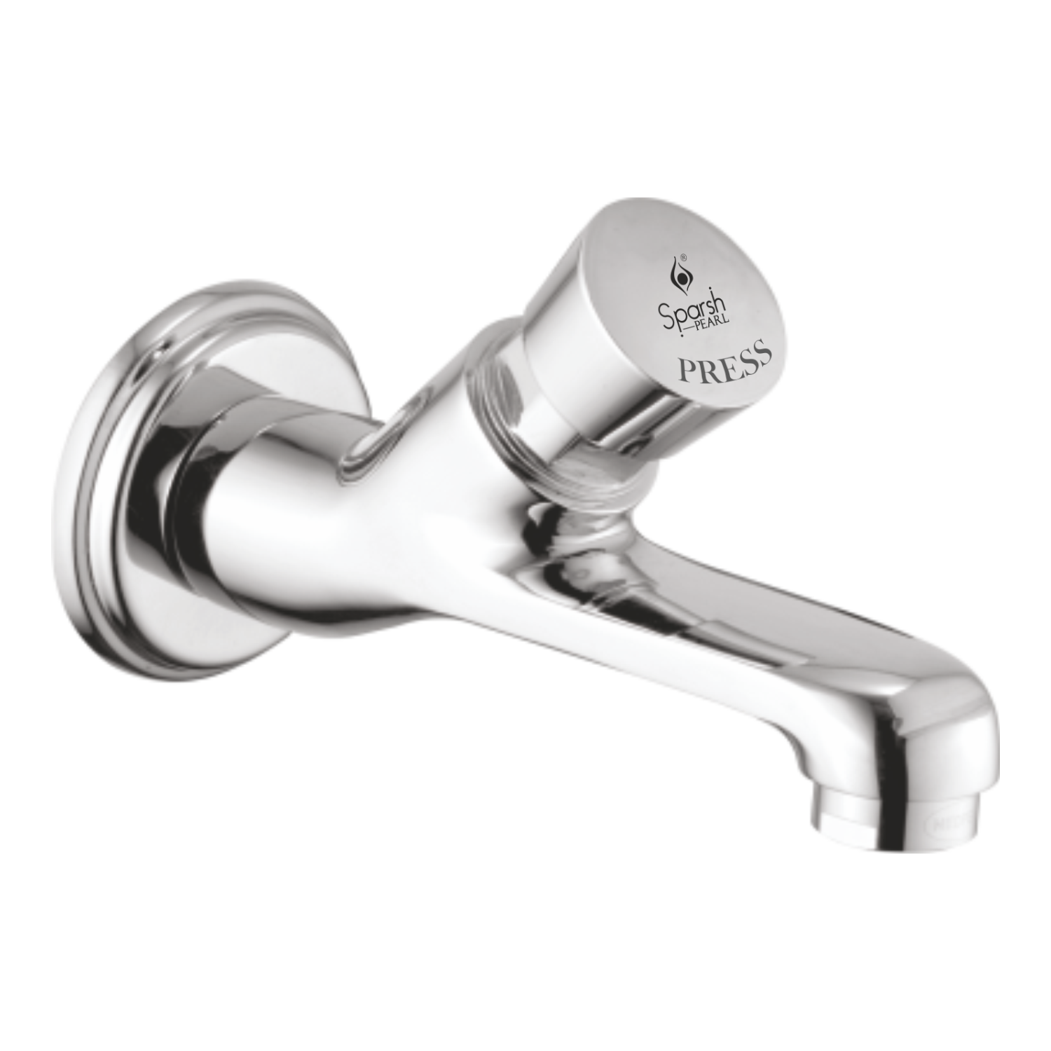 Sparsh Pressmatic Bib Cock (Silver Chrome)