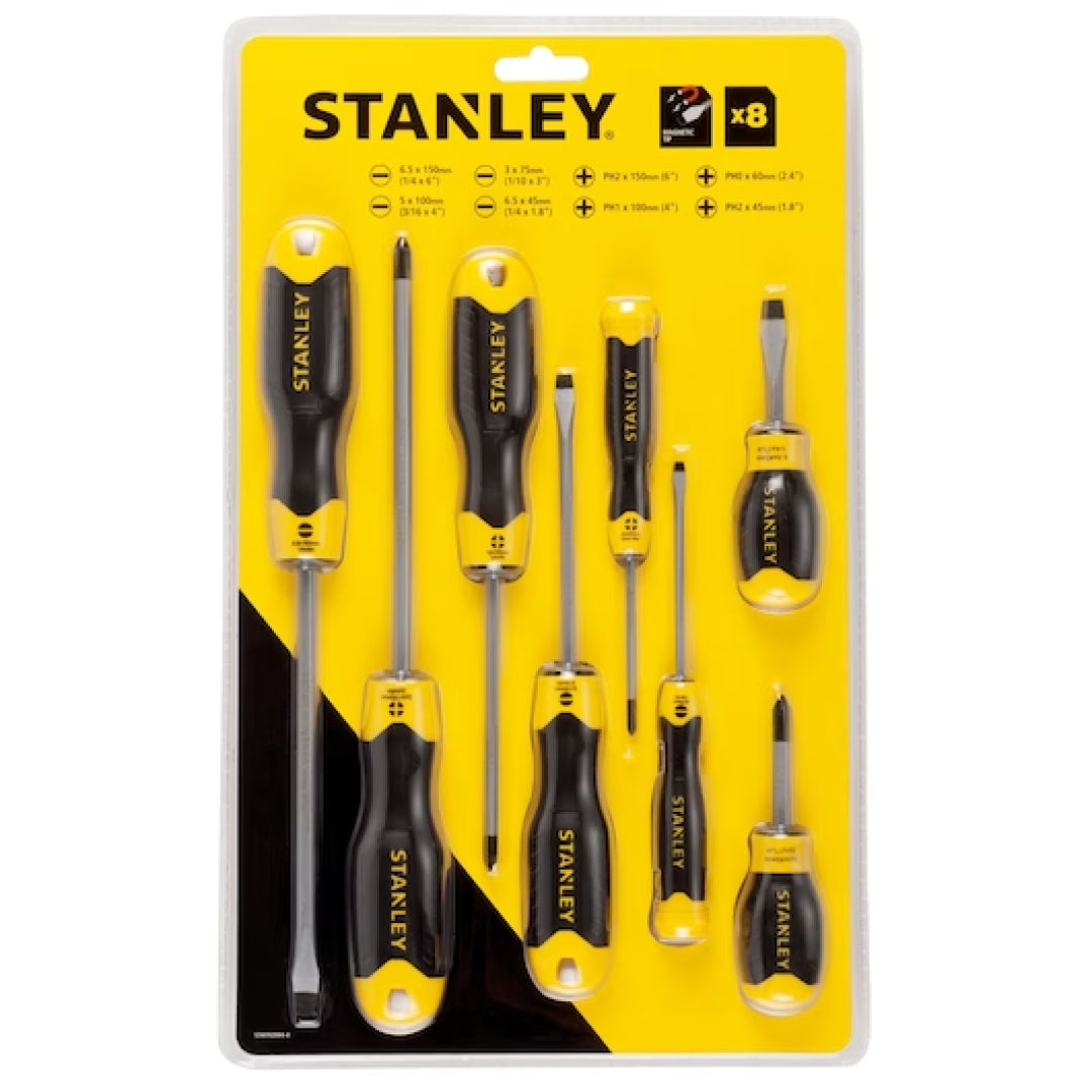 Stanley Screwdriver Set 6 Piece Cushion Grip with Digital Tester STHT92002-8